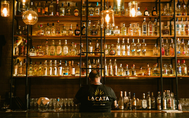Bottles in a cantina