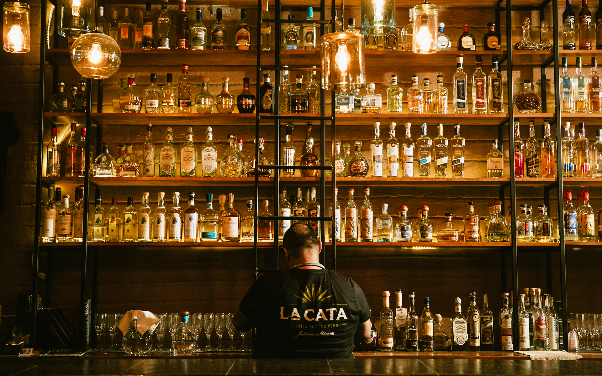 Bottles in a cantina